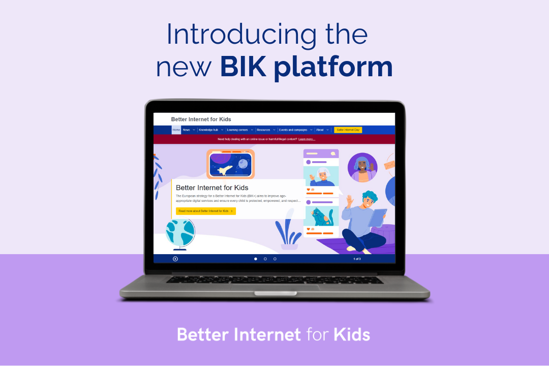 Screen of a laptop showing the homepage of the revamped BIK platform. A writing reads "Introducing the new BIK platform".