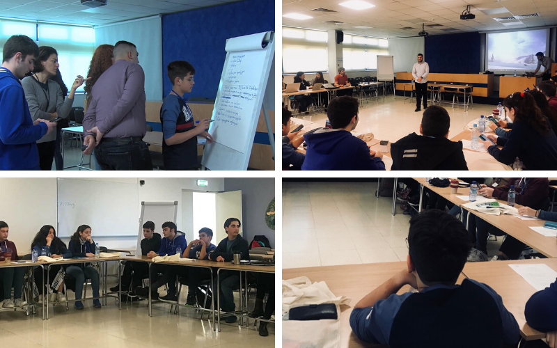 Pictures of the training workshop for CYberSafety Υouth Panel Cyprus