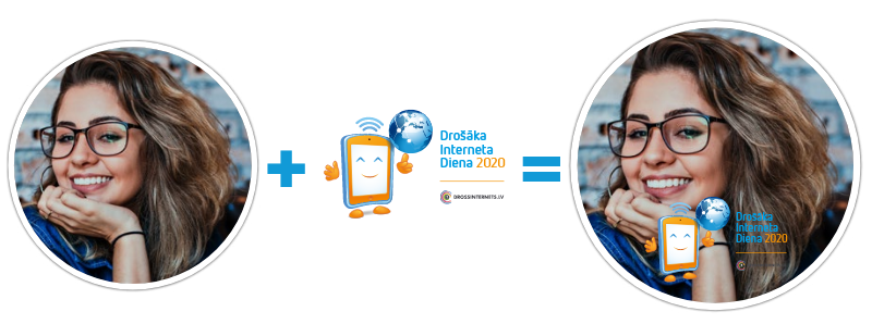 Picture of the Latvian Safer Internet Day Facebook badge