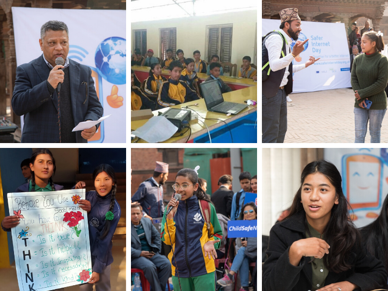 Pictures of Safer Internet Day celebrations in Nepal