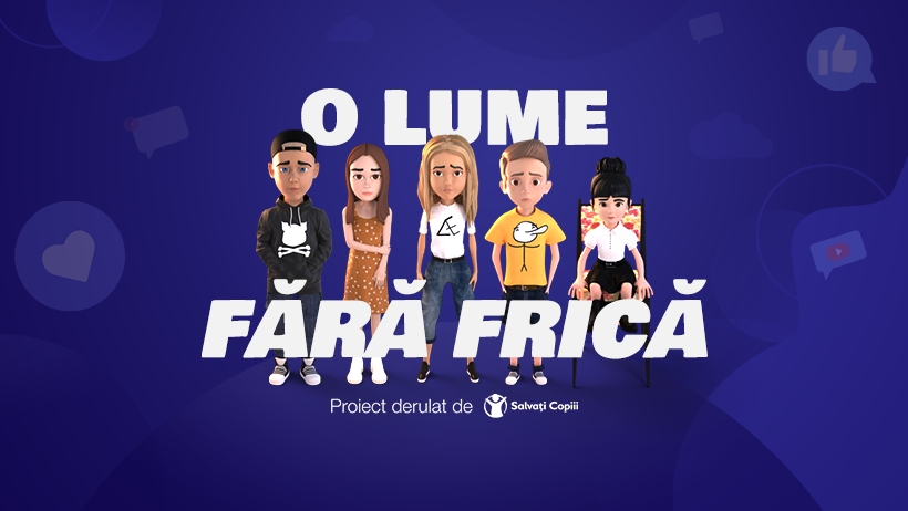 Visual of the "A World Without Fear" campaign in Romania