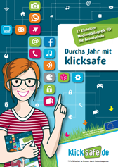 Front cover of the booklet "Through the year with klicksafe"
