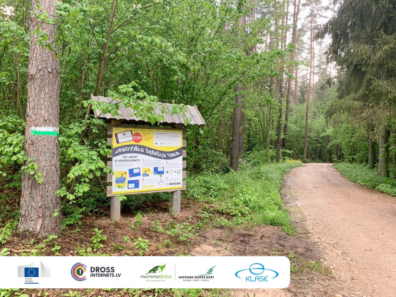 Latvia's first digital obstacle trail. Image copyright of the Latvian Safer Internet Centre and partners.