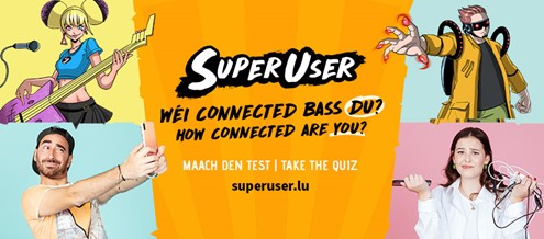 Official graphic design for the SuperUser campaign by BEE SECURE. Credits: BEE SECURE/Luxembourgish Safer Internet Centre