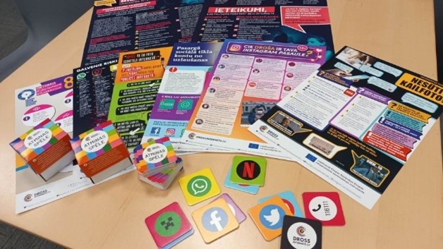 overview of leaflets, games and other education material by the Latvian SIC to celebrate SID2023.