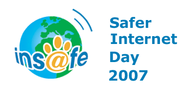 Safer Internet Day 2007 with a globe and the Insafe logo