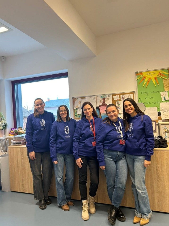 Group picture of five staff members of SIC Croatia