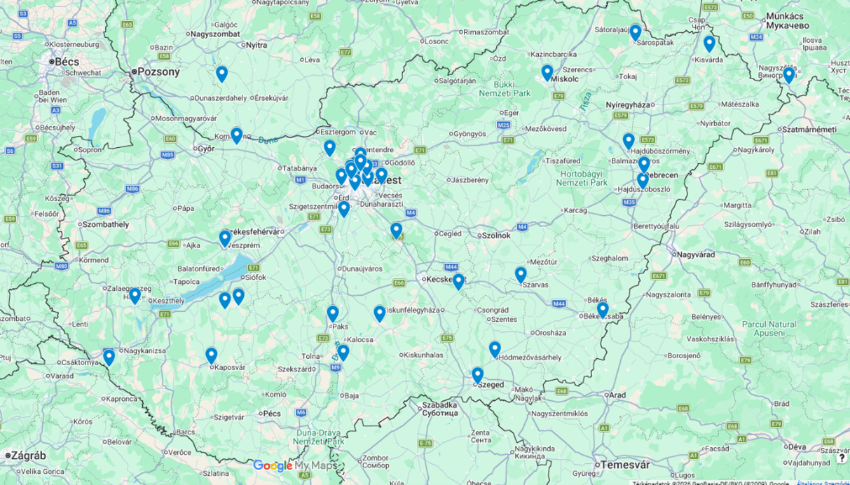 Map of all participants of the competition