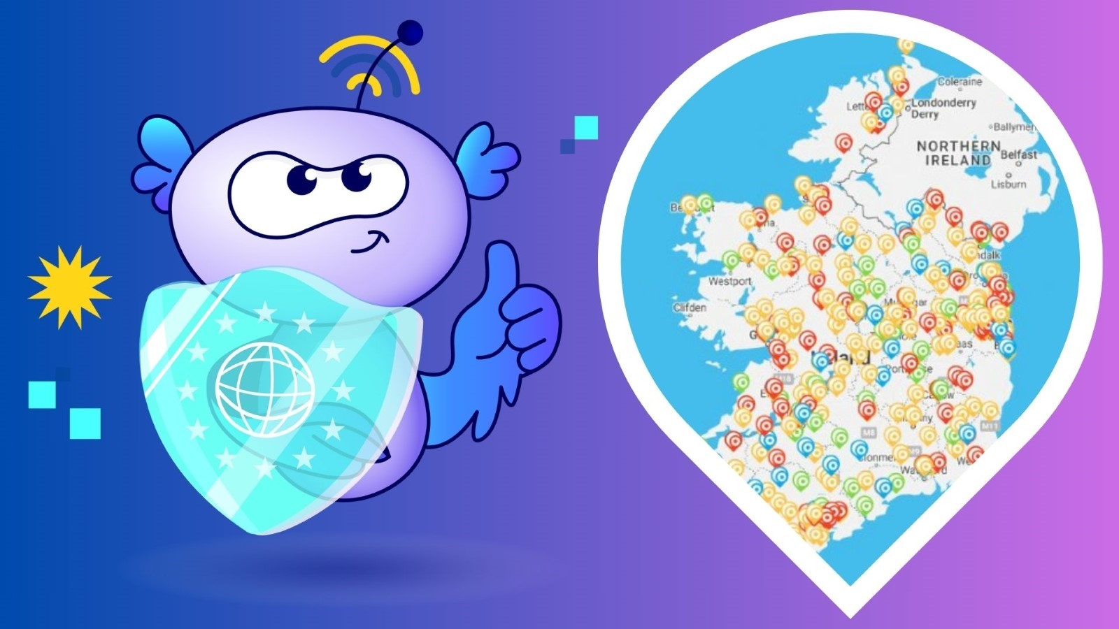 Ireland Safer Internet Day 2025 map