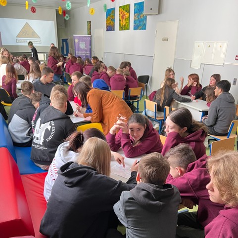 Young people participating in a SID-related activity at school