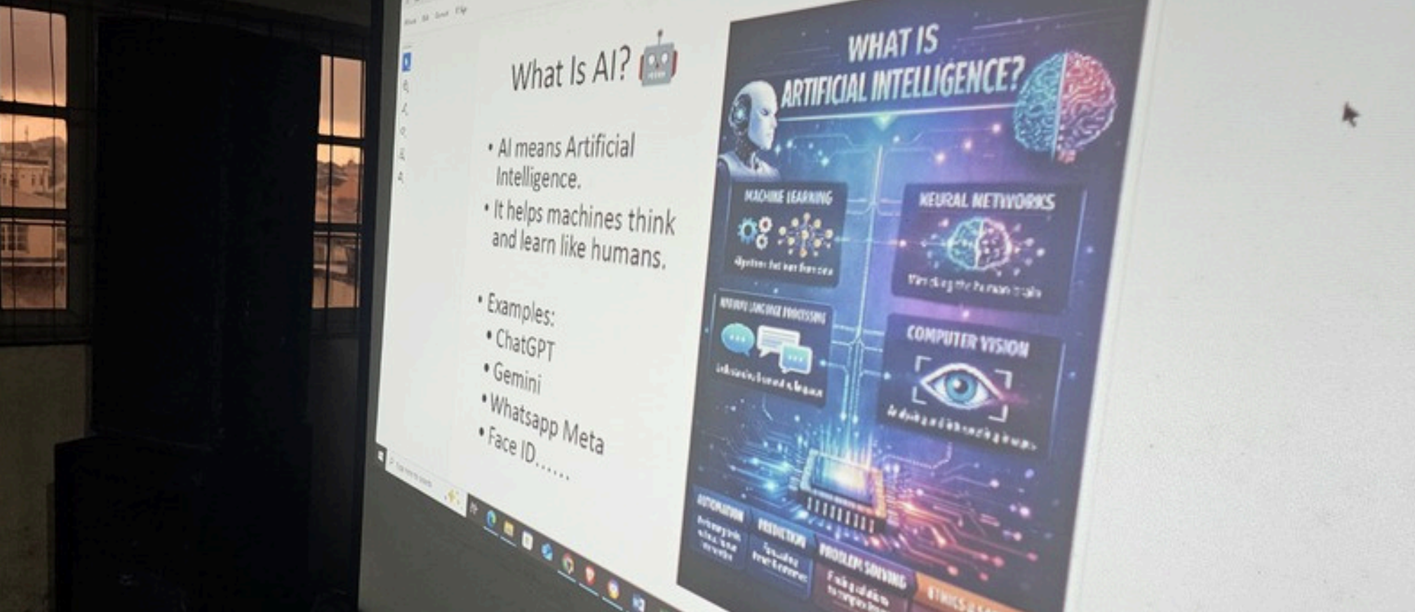Presentation on AI during the event