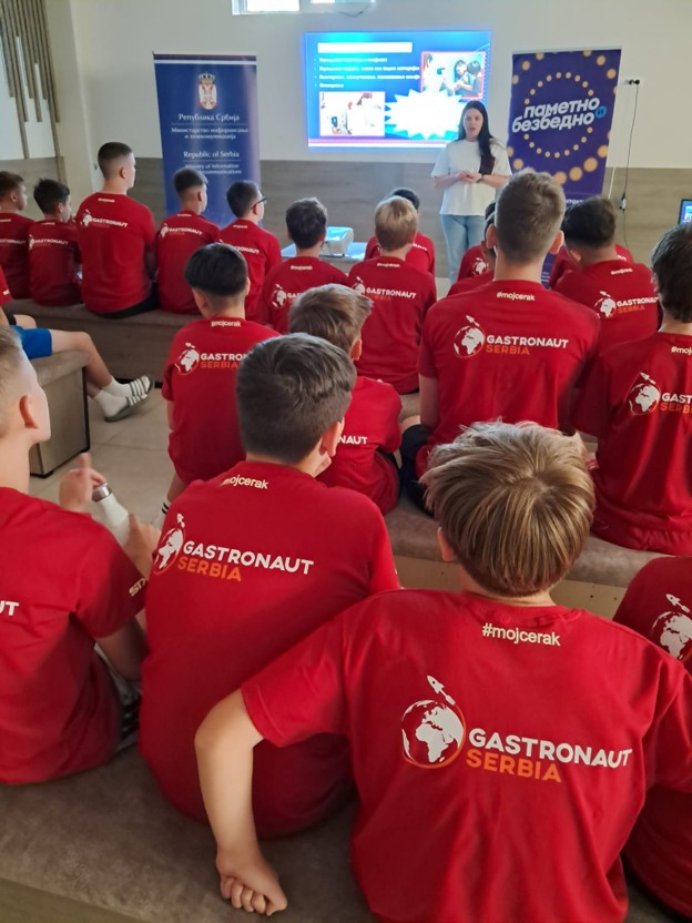 Youngsters listening to presenter
