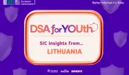 Title graphic "DSA for YOUth. Insights from ... Lithuania"