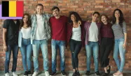 A group of young people posing for a group picture