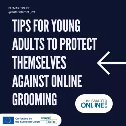 Tips on how to protect yourself from Grooming - social media post
