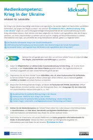 Info sheet for educators: War in Ukraine