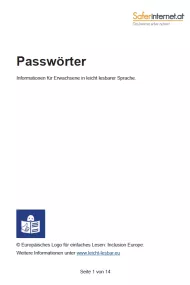Guidebook "Passwords: Information for adults in easy-to-read language".