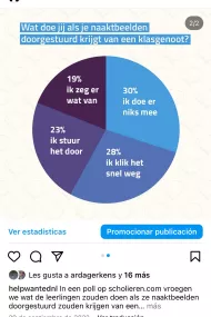 SIC-NL poll: How do teenagers aged 12-14 respond to classmates forwarding them nude images?