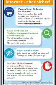 Flyer for young people with learning difficulties "Internet, aber sicher!"