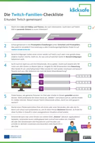 Checklist for families: Twitch