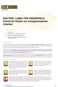 The PEGI-Label for Video Games : Protection for children from inappropriate content
