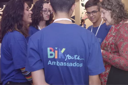 young people wearing t-shirts titled BIk youth ambassadors