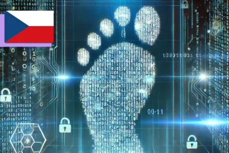 Digital footprint stock image