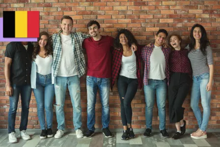 A group of young people posing for a group picture