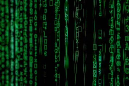 Lines of code on a screen