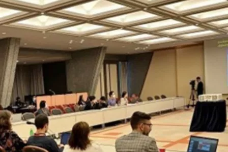 Panel at a conference