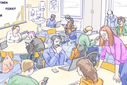 People sitting in a classroom