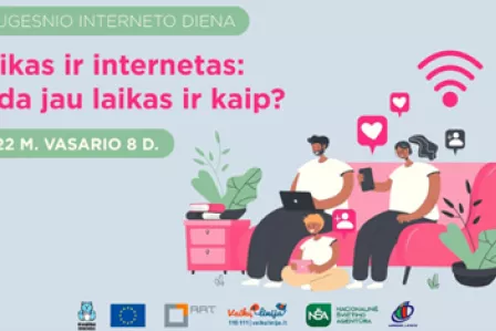 A drawing of a family sitting on the couch and all with electric devices in their hands