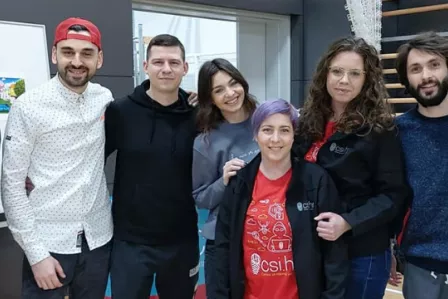 Group photo of Croatian YouTubers who participated in the Safer Internet Day event