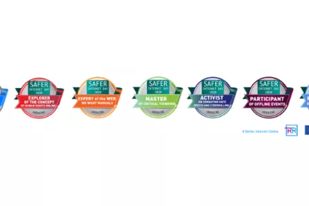 Badges awarded for taking part in the Ukranian Safer Internet Day quest