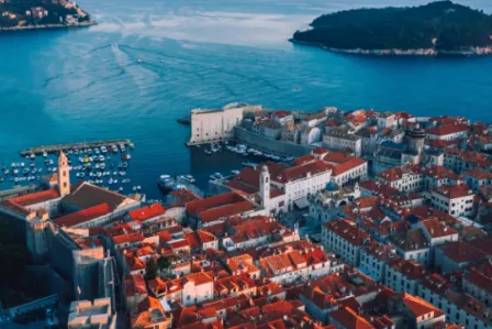 Aerial view of Dubrovnik, Croatia