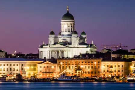 Scenic view of Finnish town