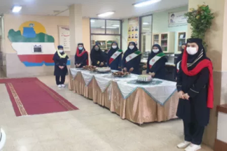 A group of girls from the Absal high school in Tehran celebrating Safer Internet Day 2022