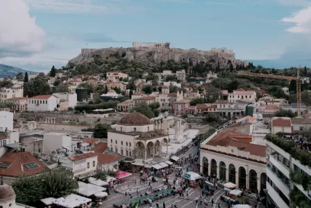 View of Athens, Greece in daylight