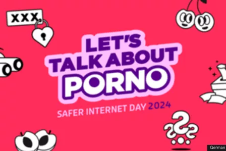 Visual design for the SID2024 campaign in Germany: "Let's talk about porno"