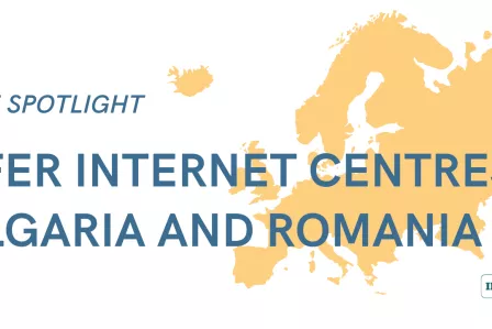 Europe map in front of the writing "SICs Bulgaria Romania"