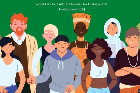People from different origins standing up