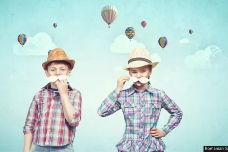 children with Mustache