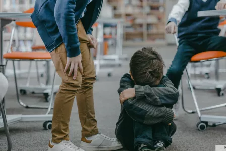 Boy being bullied at school