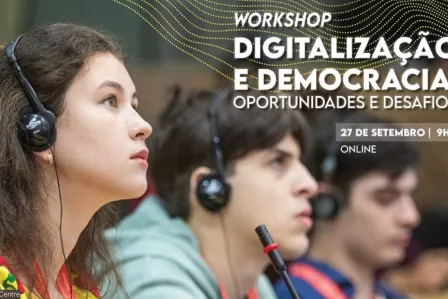 Official cover of the training sessions featuring three young people following a conversation through headphones