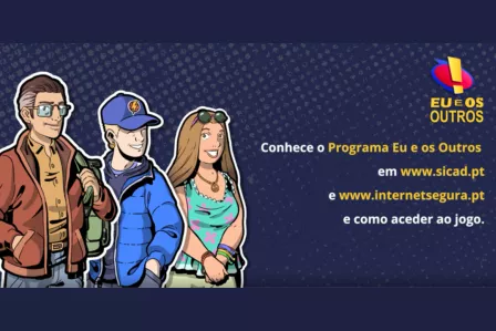 Decorative. Graphic design of the interactive game "Eu e os Outros"