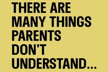 Graphic design of the guide 'There are many things parents don't understand'