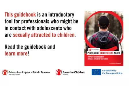 Decorative. Graphic design of the handbook by the Finnish Save the Children