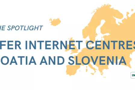 Europe map in front of the writing "SICs Slovenia Croatia"