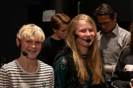 Members of the Youth Panel getting ready to participate in a conference on image and video manipulation on Safer Internet Day 2020. Photo by Bjørn Pierre Enevoldsen.