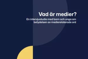 A dark blue report front page with the title of the report.